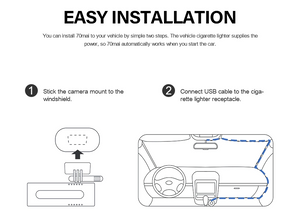 Cámara Inteligente 70mai Tablero de Auto AI Control de Voz (Full HD, Wifi)