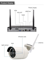 Cargar imagen en el visor de la galería, Kit De 4 Cámaras Inalámbricas con Dvr  Monitoreo (Seguridad Exterior)
