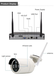 Kit De 4 Cámaras Inalámbricas con Dvr  Monitoreo (Seguridad Exterior)
