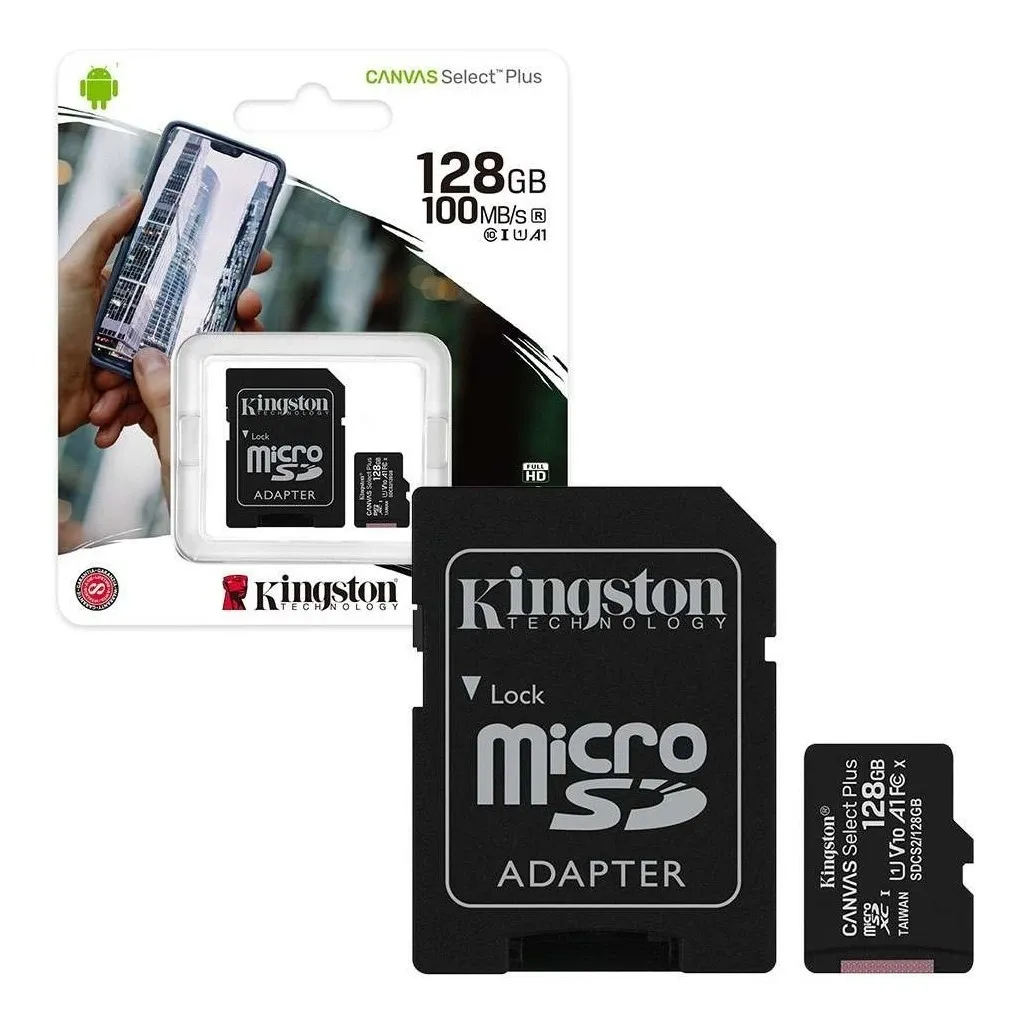 Memoria Micro SD Kingston Canvas Select Plus 128GB Class 10
