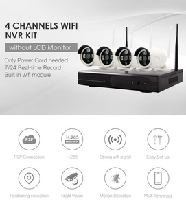 Kit De 4 Cámaras Inalámbricas con Dvr  Monitoreo (Seguridad Exterior)