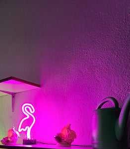 Lámpara Flamenco Luz Neón Flex Decorativa Rosa (Material Fino)