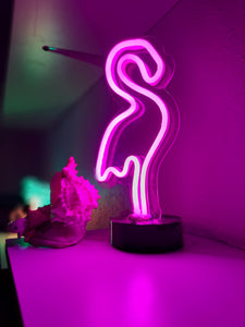Lámpara Flamenco Luz Neón Flex Decorativa Rosa (Material Fino)