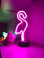 Cargar imagen en el visor de la galería, Lámpara Flamenco Luz Neón Flex Decorativa Rosa (Material Fino)

