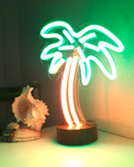 Cargar imagen en el visor de la galería, Palmera Playera Lámpara Decorativa Neón Flex (Material Fino)
