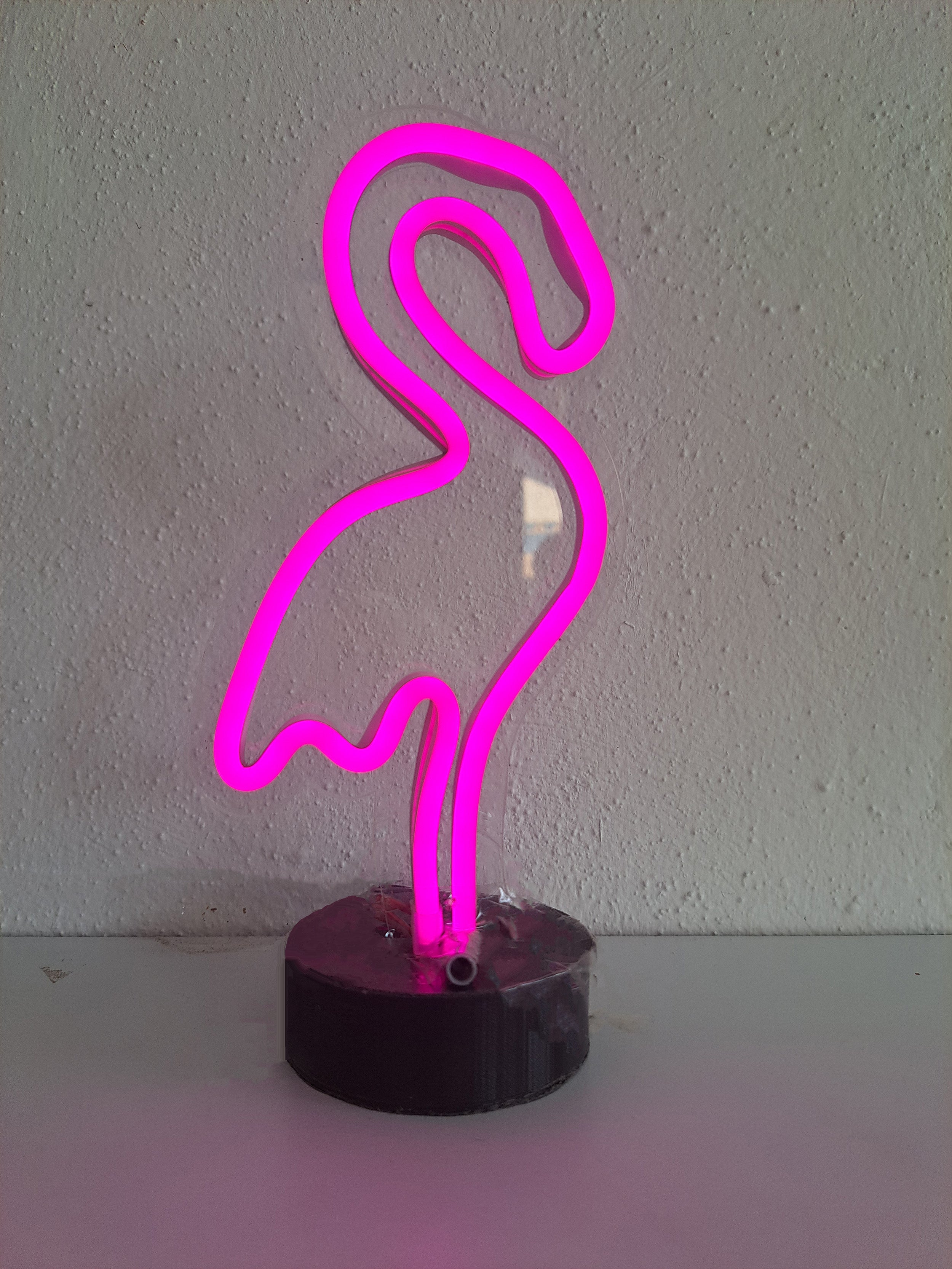Lámpara Flamenco Luz Neón Flex Decorativa Rosa (Material Fino)