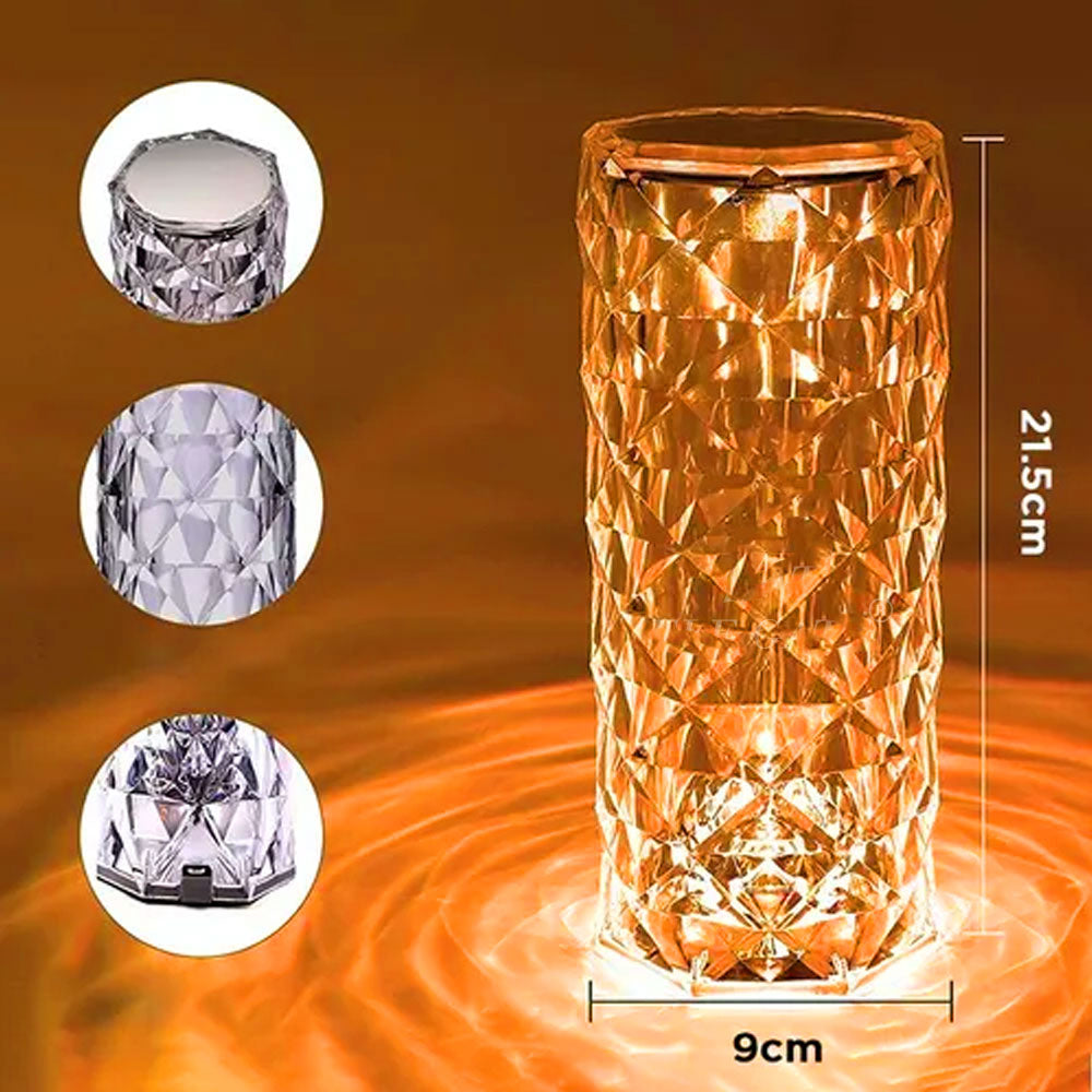 Lámpara Led Diamante de Cristal con Control 16 Colores