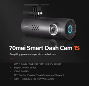 Cámara Inteligente 70mai Tablero de Auto AI Control de Voz (Full HD, Wifi)