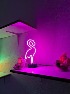 Lámpara Flamenco Luz Neón Flex Decorativa Rosa (Material Fino)
