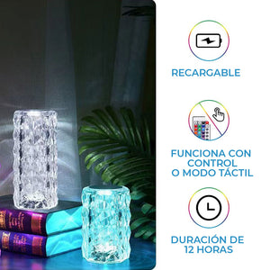 Lámpara Led Diamante de Cristal con Control 16 Colores