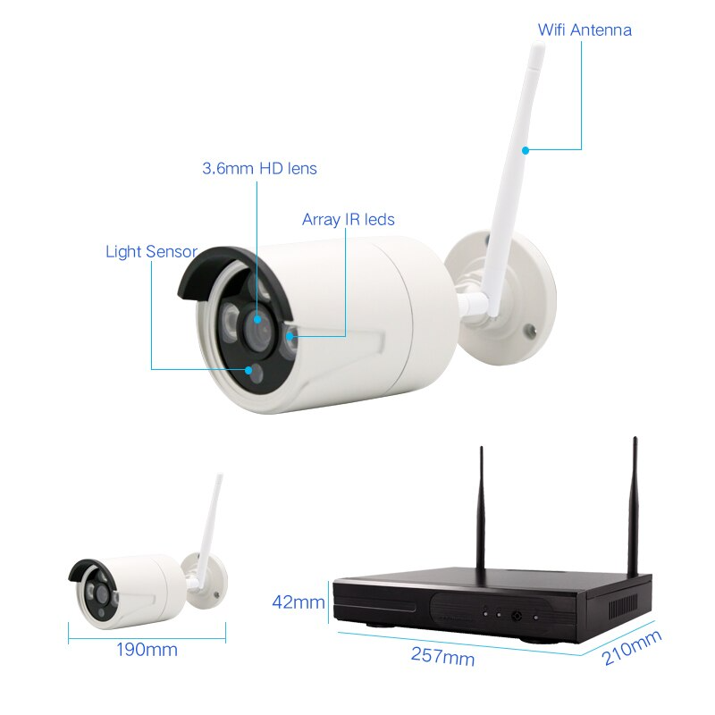 Kit De 4 Cámaras Inalámbricas con Dvr  Monitoreo (Seguridad Exterior)