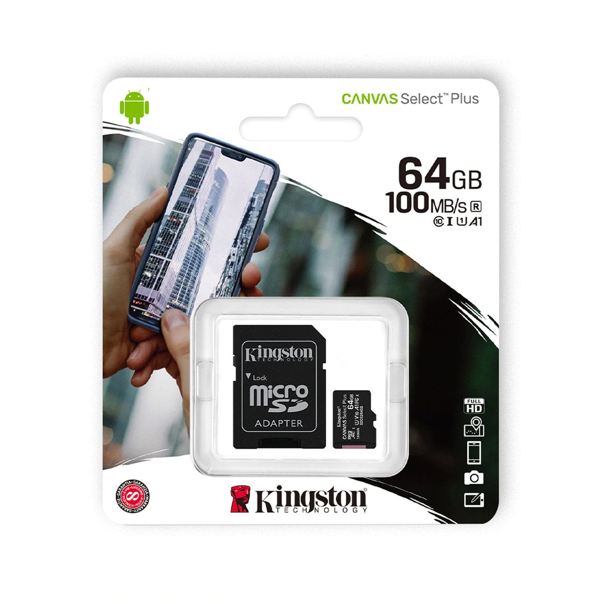 Memoria Micro SD Kingston Canvas Select Plus 64GB Class 10