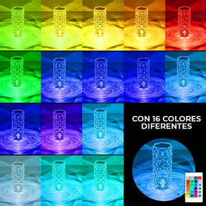 Lámpara Led Diamante de Cristal con Control 16 Colores