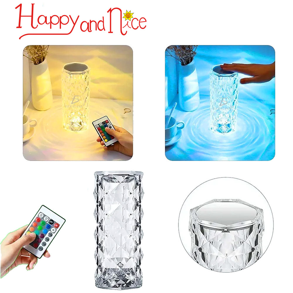 Lámpara Led Diamante de Cristal con Control 16 Colores