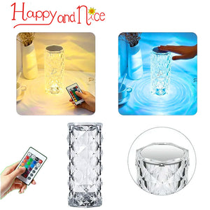 Lámpara Led Diamante de Cristal con Control 16 Colores