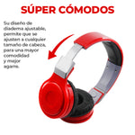 Cargar imagen en el visor de la galería, Auriculares Diadema Para Celular Cómodos (Color Rojo &amp; Negro)

