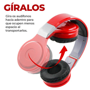 Auriculares Diadema Para Celular Cómodos (Color Rojo & Negro)