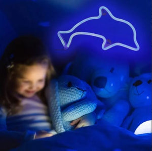 Lámpara Decorativa Neón Flex Delfín (Azul)