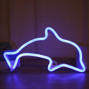 Lámpara Decorativa Neón Flex Delfín (Azul)