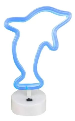 Lámpara Decorativa Neón Flex Delfín (Azul)