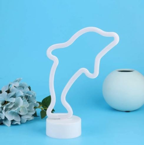 Lámpara Decorativa Neón Flex Delfín (Azul)