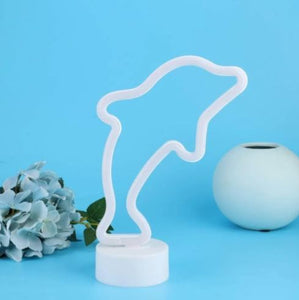 Lámpara Decorativa Neón Flex Delfín (Azul)