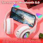 Cargar imagen en el visor de la galería, Hermosos Audífonos Diadema Gato Bluetooth 5.0 con Divertidas Luces Led
