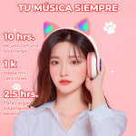 Cargar imagen en el visor de la galería, Hermosos Audífonos Diadema Gato Bluetooth 5.0 con Divertidas Luces Led
