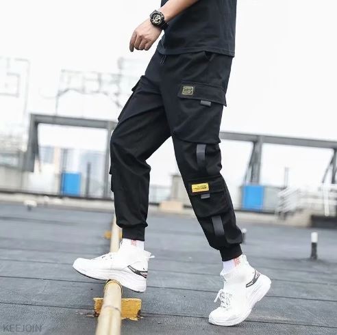 Pantalones Jogger Urban Harem Originales Marca Keejoin (Bolsillos con Cintas)