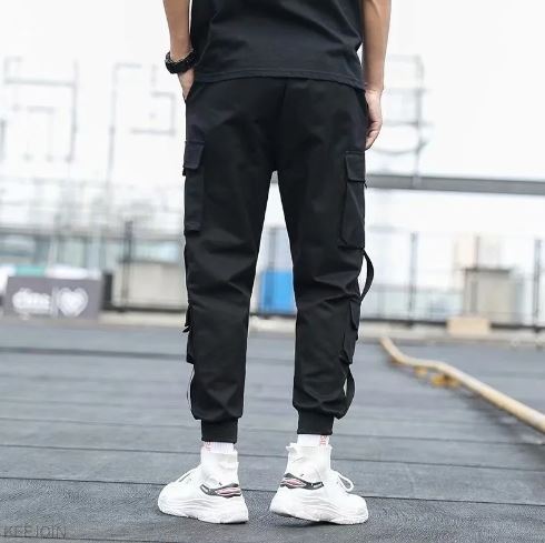Pantalones Jogger Urban Harem Originales Marca Keejoin (Bolsillos con Cintas)