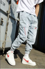 Cargar imagen en el visor de la galería, Pantalones Jeans Harem corte Cargo Holgado Informal (Marca FissionGrowth)
