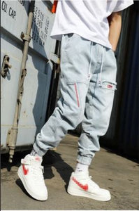 Pantalones Jeans Harem corte Cargo Holgado Informal (Marca FissionGrowth)
