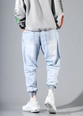 Pantalones Jeans Harem corte Cargo Holgado Informal (Marca FissionGrowth)