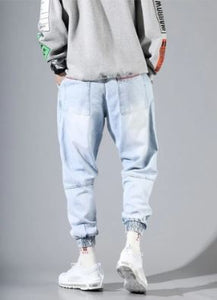 Pantalones Jeans Harem corte Cargo Holgado Informal (Marca FissionGrowth)