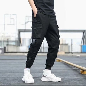 Pantalones Jogger Urban Harem Originales Marca Keejoin (Bolsillos con Cintas)