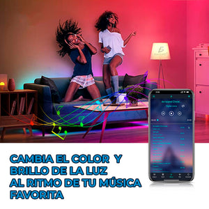 Increíbles Tiras de Luz LED 5050 RGB Flexibles App Bluetooth Control (5 - 30M)