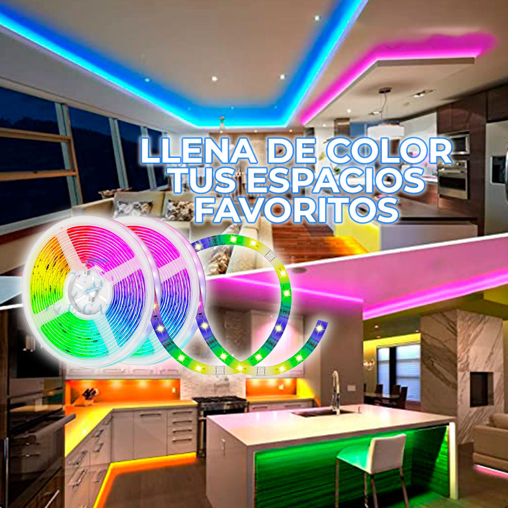 Increíbles Tiras de Luz LED 5050 RGB Flexibles App Bluetooth Control (5 - 30M)
