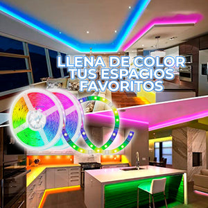 Increíbles Tiras de Luz LED 5050 RGB Flexibles App Bluetooth Control (5 - 30M)