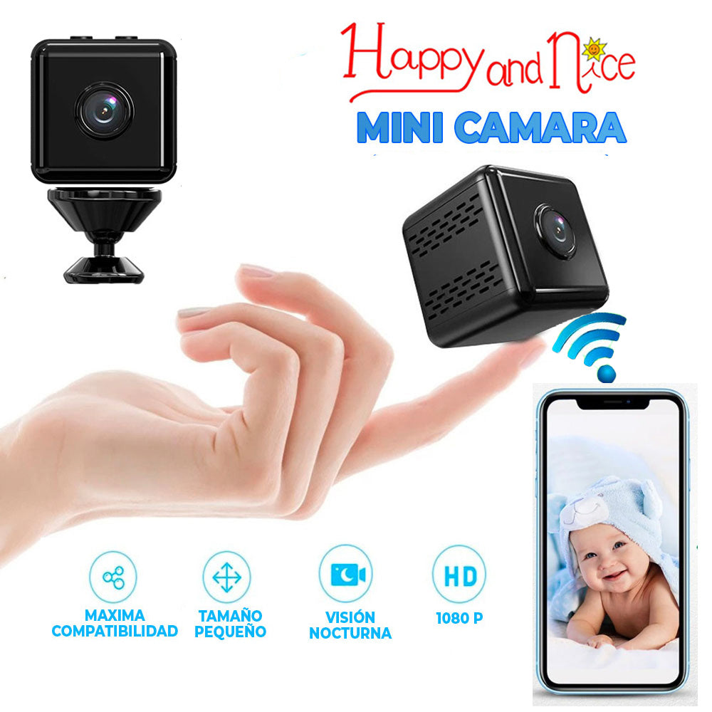 Increíble Mini-Cámara Avanzada Espía HD Monitoreo Celular (Base Incluida)