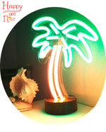 Cargar imagen en el visor de la galería, Palmera Playera Lámpara Decorativa Neón Flex (Material Fino)
