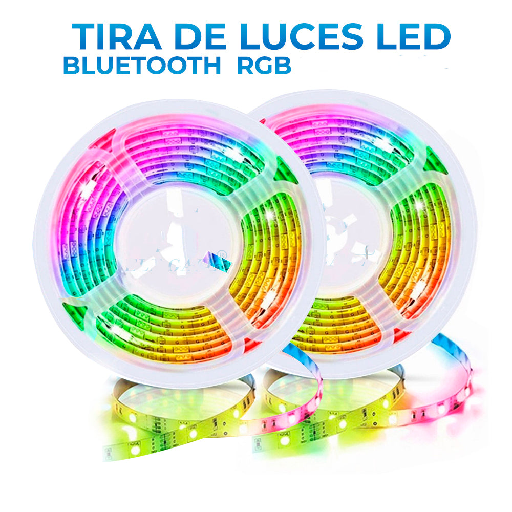 Increíbles Tiras de Luz LED 5050 RGB Flexibles App Bluetooth Control (5 - 30M)