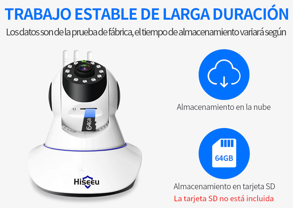 Cámara de Seguridad Vigilancia Inteligente 360º (Monitoreada Teléfono Móvil)