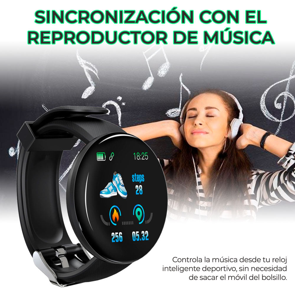 Nuevo Reloj Inteligente Smartwatch Deportivo D18 (Resistente al Agua)