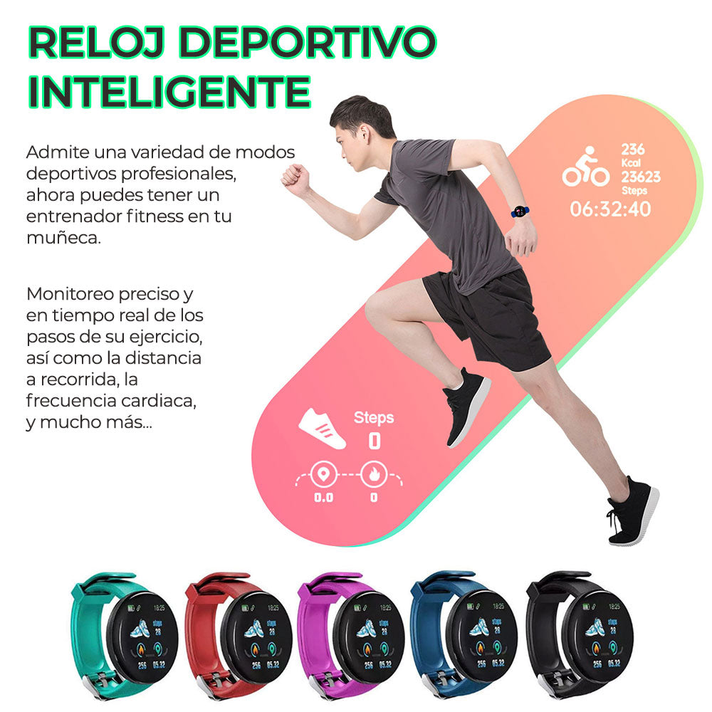 Nuevo Reloj Inteligente Smartwatch Deportivo D18 (Resistente al Agua)