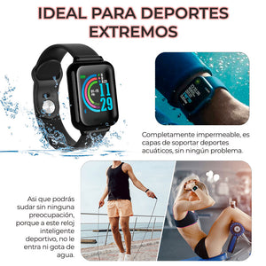 Súper Reloj Inteligente Smartwatch Deportivo (Resistente al Agua)