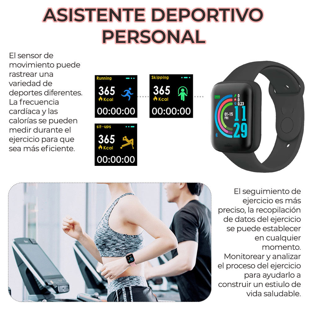 Súper Reloj Inteligente Smartwatch Deportivo (Resistente al Agua)