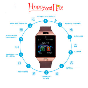 Increíble Reloj Inteligente Smartwatch con Cámara (Resistente al Agua)