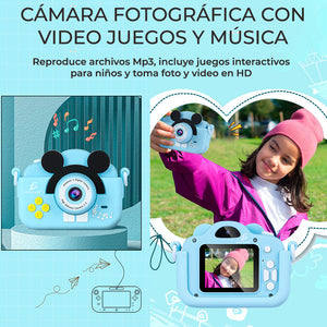 Cámara Digital Ratón Para Niños Uso Rudo Full Hd Fotos Video 1080P