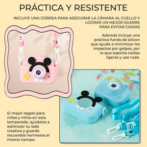Cámara Digital Ratón Para Niños Uso Rudo Full Hd Fotos Video 1080P