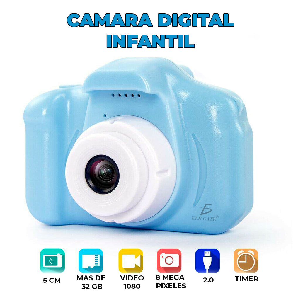 Cámara Digital Para Niños Uso Rudo Full Hd Fotos Video 1080P
